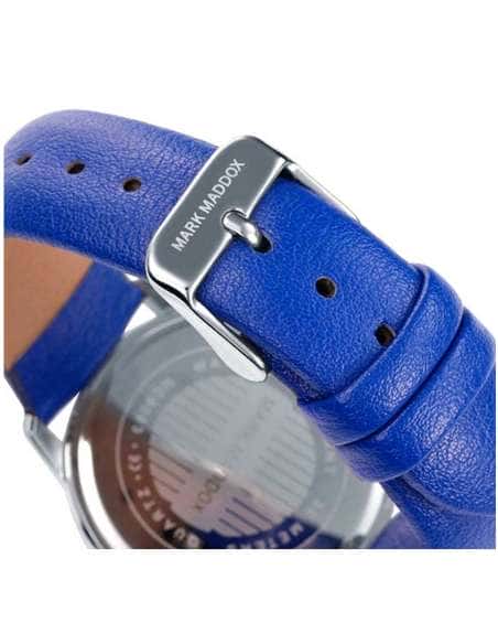 Reloj para Mujer con Correa Azul y Esfera Plateada con Circonitas - Mark Maddox MC6003-37