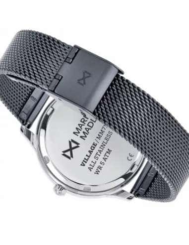 Reloj para Mujer Correa de Malla Azul y Esfera Azul con Frase Watch Me Now - Mark Maddox MM7103-30