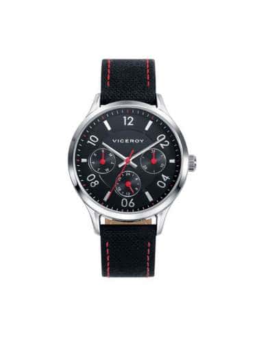 Reloj para Niño con Correa Negra y Detalles en Rojo- Viceroy 401099-55