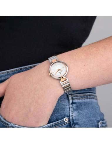 Reloj para Mujer Bicolor en Acero con Detalles en Dorado Rosado - Festina F20320/2