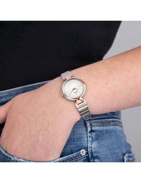 Reloj para Mujer Bicolor en Acero con Detalles en Dorado Rosado - Festina F20320/2