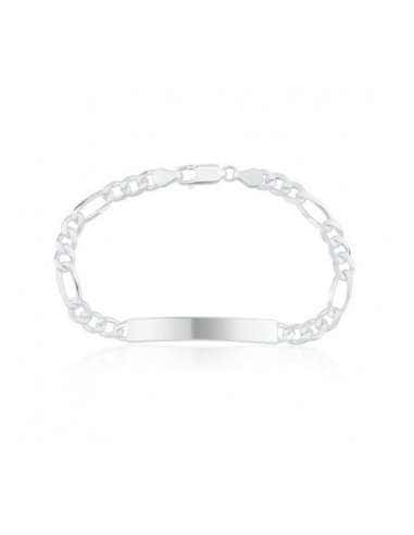 Pulsera Esclava Unisex Plata Eslabón Tres x Uno - Plata 925