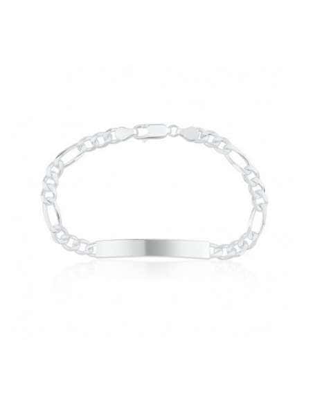 Pulsera Esclava Unisex Plata Eslabón Tres x Uno - Plata 925