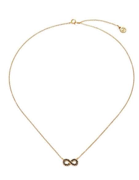 Collar para Mujer Infinito plata chapada en oro con Circonitas Negras - Viceroy 5017c100-35