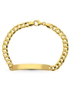Esclava para caballero eslabón Barbado en Oro - Oro Amarillo 18k