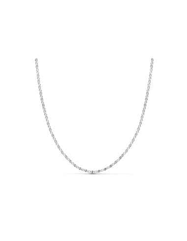 Cadena Diamantada  - Oro Blanco 18K