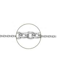 Cadena  Oro Blanco Rolon - Oro Blanco 18K