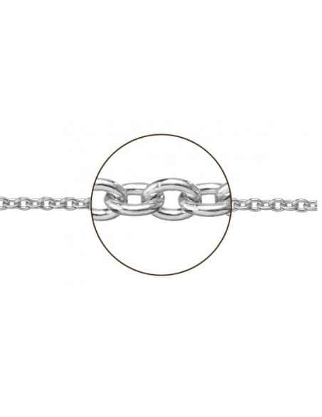 Cadena  Oro Blanco Rolon - Oro Blanco 18K