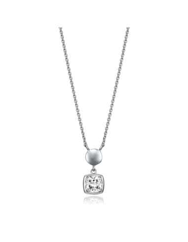 Collar para Mujer Plata de Ley con Rodio y Circonita cuadrada Blanca - Viceroy 71020C000-38