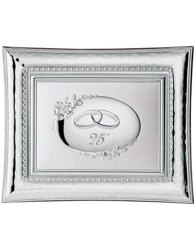 Marco Fotos o Placa Conmemorativa 25º Aniversario Flores - Valenti 554/4L (Personalizable)