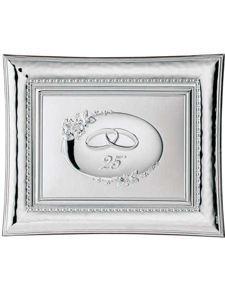 Marco Fotos o Placa Conmemorativa 25º Aniversario Flores - Valenti 554/4L (Personalizable)