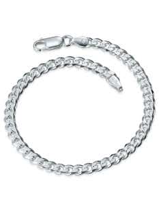 Pulsera de plata de ley con eslabones barbados - Plata 925