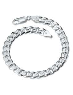 Pulsera para Hombre plata de ley eslabón tipo barbado - Plata 925