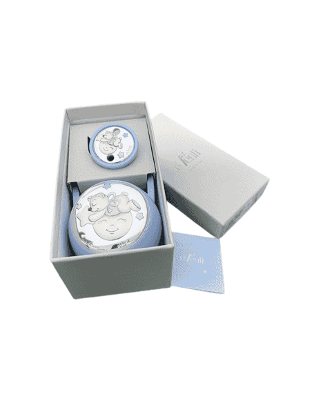 Set Infantil Portachupetes con Pinza Oso luna Azul - Eventi EV3414/01C