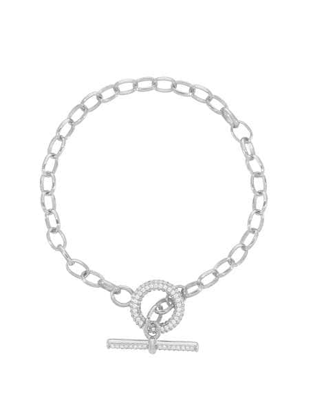 Pulsera para Mujer de Plata con Cierre Delantero y Circonitas – Marea D02803/AM