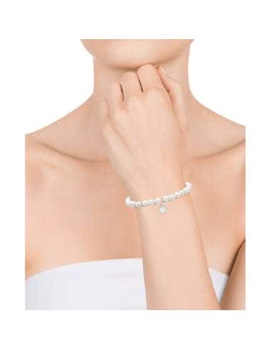 Pulsera para Mujer de Plata con Perlas y...