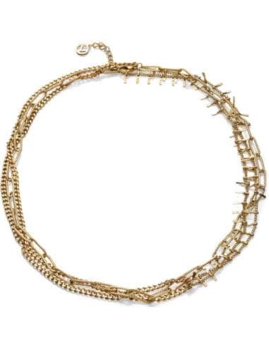 Collar para Mujer de Acero Dorado Tres Cadenas - Viceroy 1336C01012