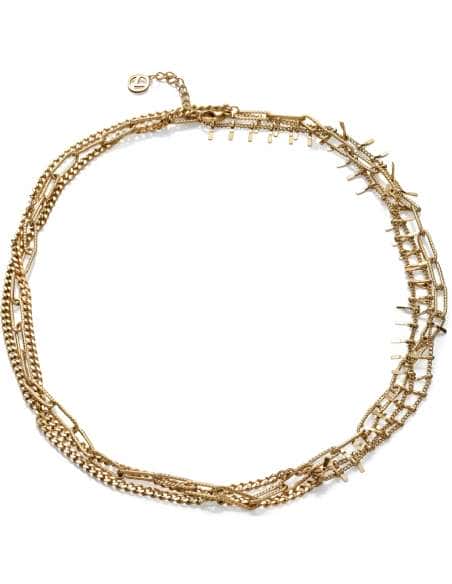 Collar para Mujer de Acero Dorado Tres Cadenas - Viceroy 1336C01012