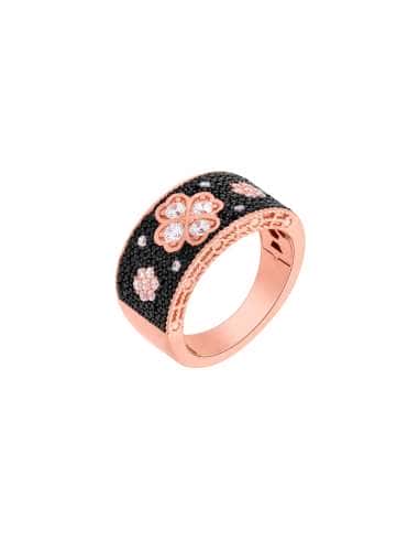 Anillo para Mujer Trébol Baño plata de ley...