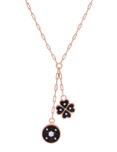 Collar para Mujer de Plata trébol y círculo - Marea...