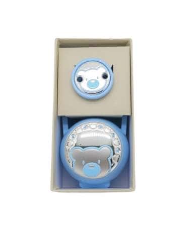 Set Infantil Portachupetes con Pinza Oso color...