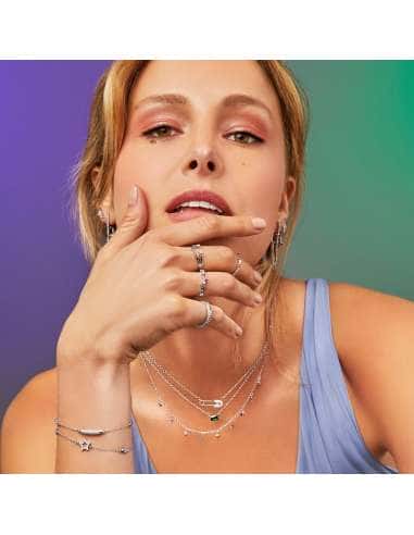 Pendientes para Mujer Doble Eslabón en Plata de...
