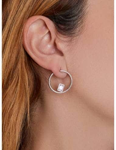 Pendientes para Mujer Aro Circular en Plata de...