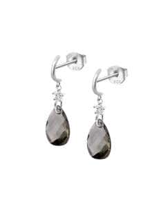 Pendientes para Mujer Largos Smoky en Plata de Ley con Circonitas - Lotus LP3611-4/1