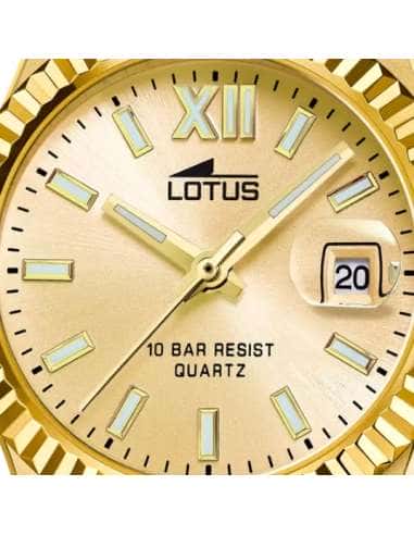 Reloj para Mujer de Acero Dorado con Calendario - Lotus 18932/2