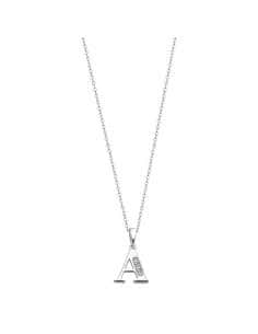 Collar para Mujer plata de ley con la letra A - Lotus...