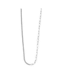 Collar para Mujer Dual Chain en plata de ley rodiada con 78 circonitas -  Lotus LP3270-1/1