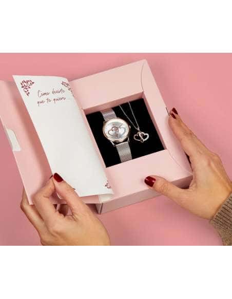 Anillo para Mujer Plata de Ley y Circonitas con Candado y Llave -Marea D02906/AF16