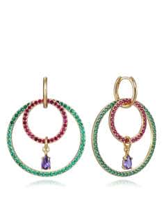 Pendientes para Mujer de Plata Doble Aro Circonitas - Viceroy 13167E100-39