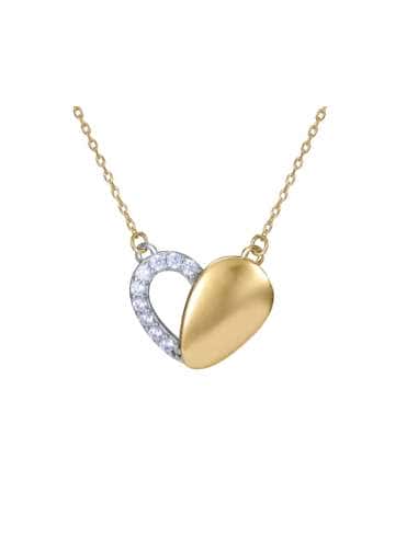 Collar para Mujer de Plata Corazón circonitas -...