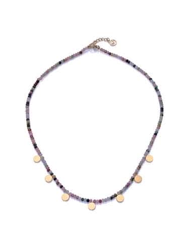 Collar para Mujer de Acero con piedras naturales y chapitas circulares - Viceroy  14078C09019