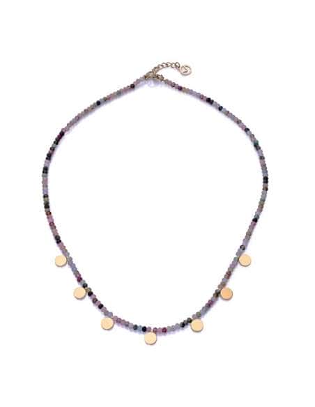 Collar para Mujer de Acero con piedras naturales y chapitas circulares - Viceroy  14078C09019