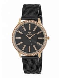 Reloj para Mujer de Acero Negro con Circonitas y Detalles Dorados - Marea B41265/3