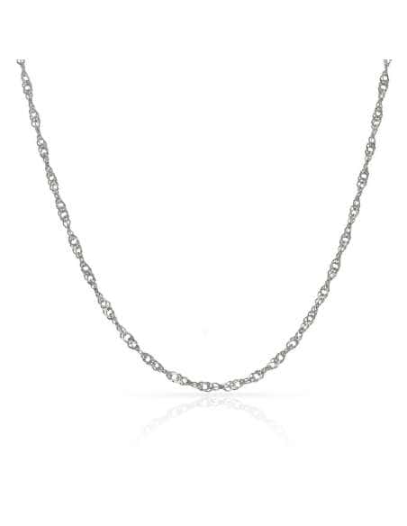Cadena Singapur  - Oro Blanco 18K