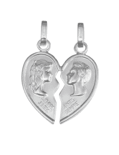 Colgante Unisex “Juntos por Siempre” Corazón divisible -...