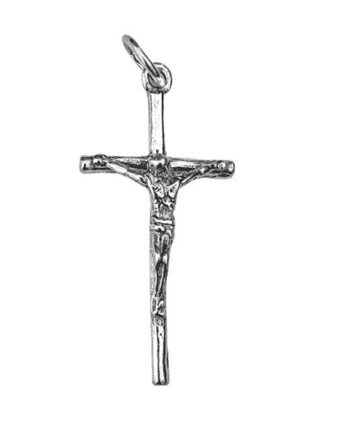 Colgante Cruz con Cristo en Relieve – Plata de ley