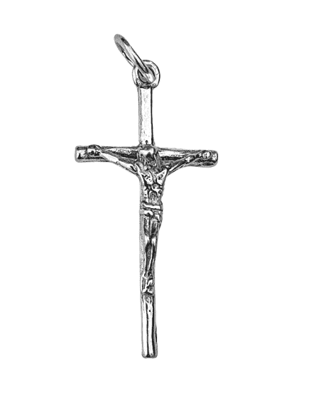 Colgante Cruz con Cristo en Relieve – Plata de ley