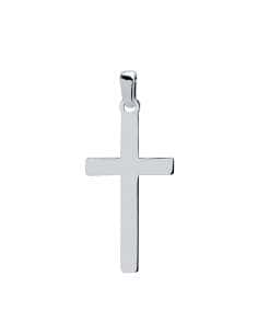Colgante Cruz Lisa de Plata de Ley - Plata 925