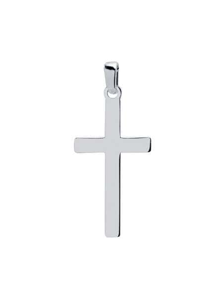 Colgante Cruz Lisa de Plata de Ley - Plata 925