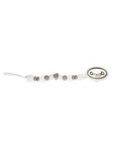 Pinza Infantil Chupete con Abalorios de Silicona  y Chapa Lisa Personalizable - Global Argenti GA0011B