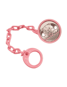 Pinza Infantil Chupete Gato con Lazo Rosa - Global Argenti 48625/06R