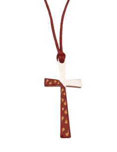 Collar para Mujer Hilo rojo colgante Cruz Acero con...