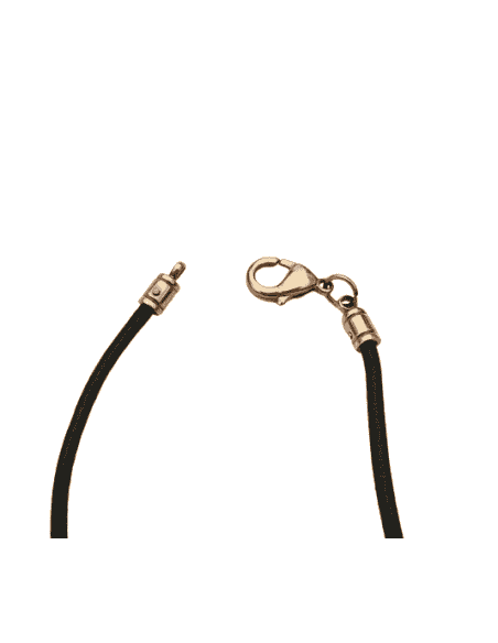Collar para Mujer Hilo Negro Colgante Corazón Acero Color Cobre