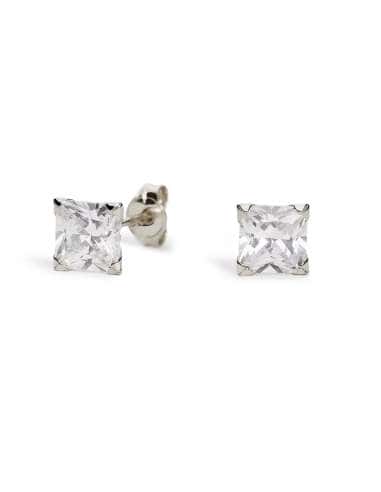 Pendientes para Hombre circonita cuadrada - Oro...