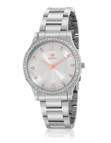 Reloj para Mujer Marea Plateado con Circonitas y Esfera Rosa - Marea B41372/1