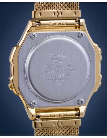 Reloj Unisex Dorado- Casio A171WEMG-9AEF
